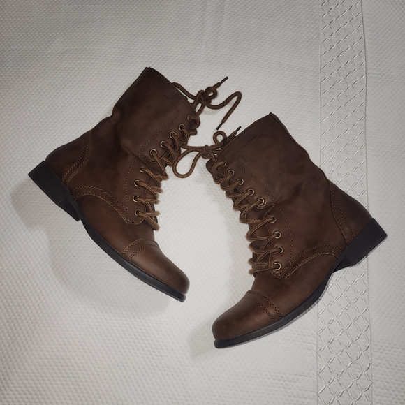 Mossimo Supply Co. Brown Combat Boots - Picture 4 of 7